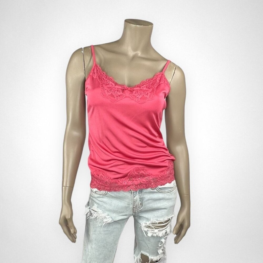 THE LIMITED Basic Lace Trim Spaghetti Strap Tank Top‎ Camisole Cami M